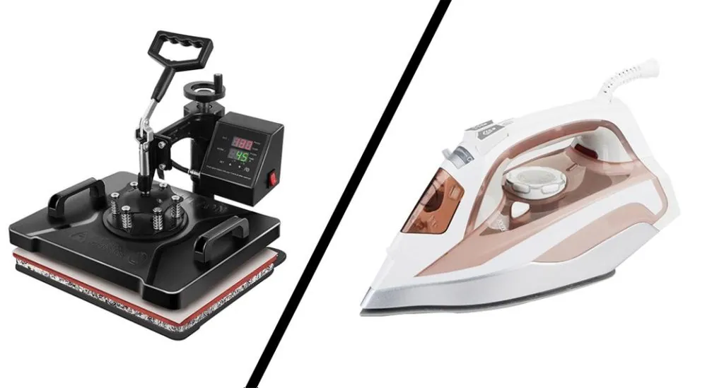 Presse à chaud pivotante ou fer à repasser : les deux outils pour appliquer le flex thermocollant
