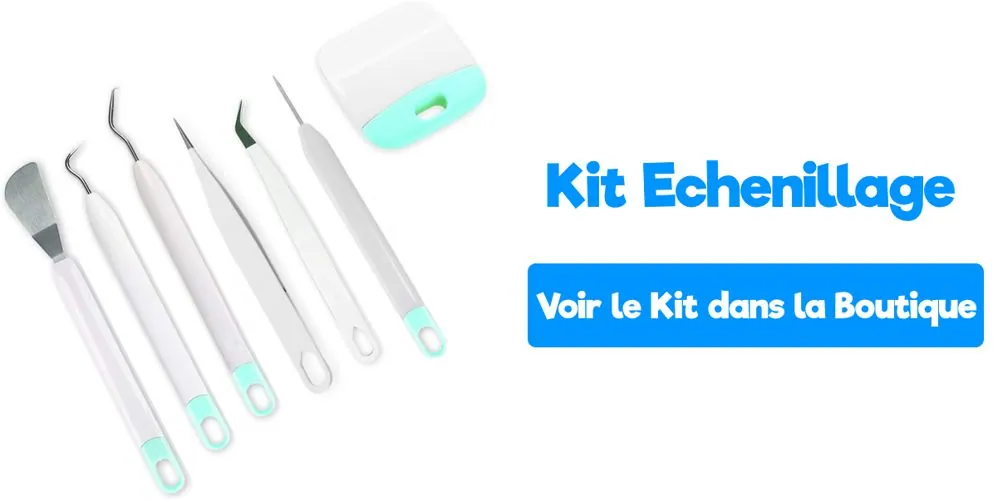 Kit d'échenillage : spatule, crochets et raclette, voir le kit dans la boutique