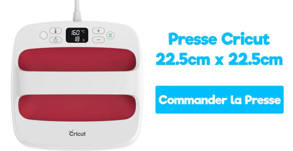 Presse Cricut EasyPress 22,5 x 22,5 cm : commander la presse