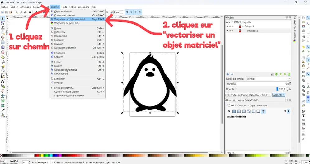 Vectorisation inkscape