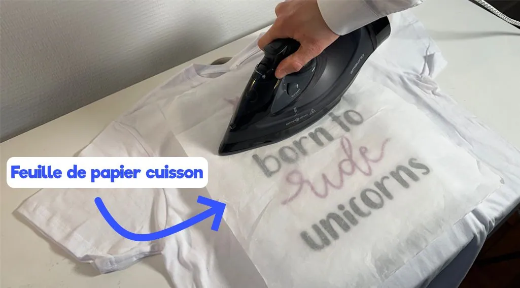 Pressez le flex thermocollant avec votre fer à repasser