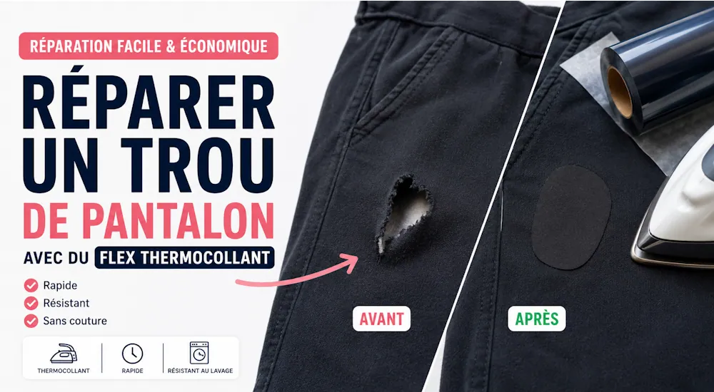 Comment Réparer un Trou de Pantalon avec du Flex Thermocollant ?
