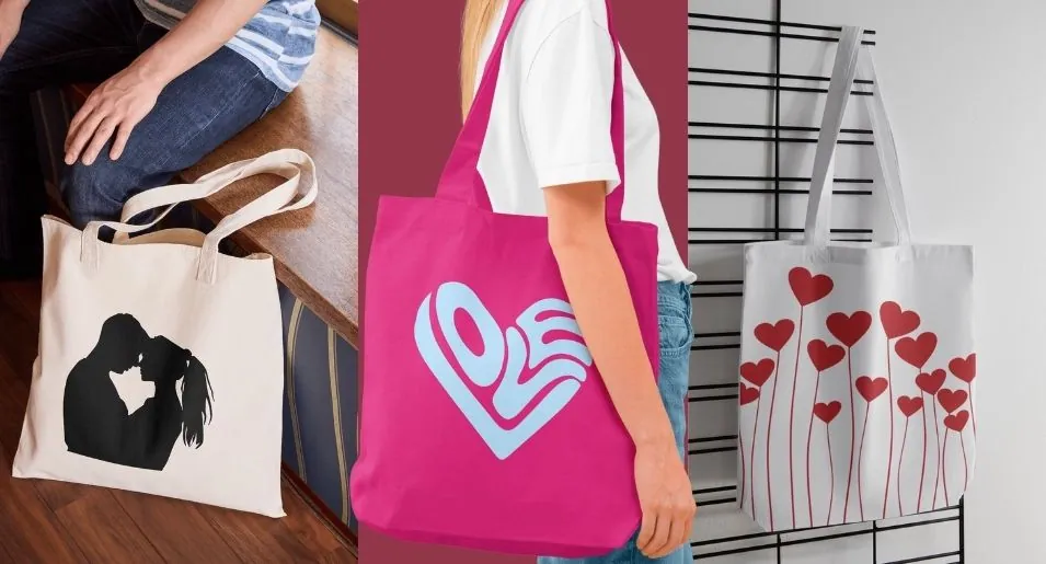 DIY tote bag saint valentin