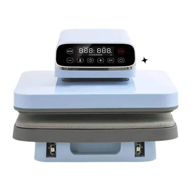 Presse à chaud automatique AutoMagic bleu clair de Papier Transfert, avec écran de réglage digital