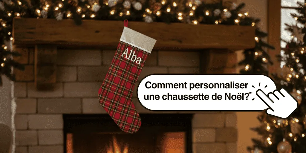 personnaliser une chaussette de Noël